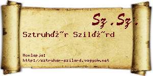 Sztruhár Szilárd névjegykártya