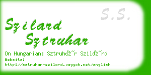 szilard sztruhar business card
